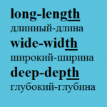 word formation width depth length